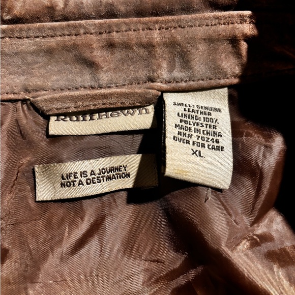 Ladies XL Ruff Hewn Sueded Leather Jacket - Picture 3 of 4